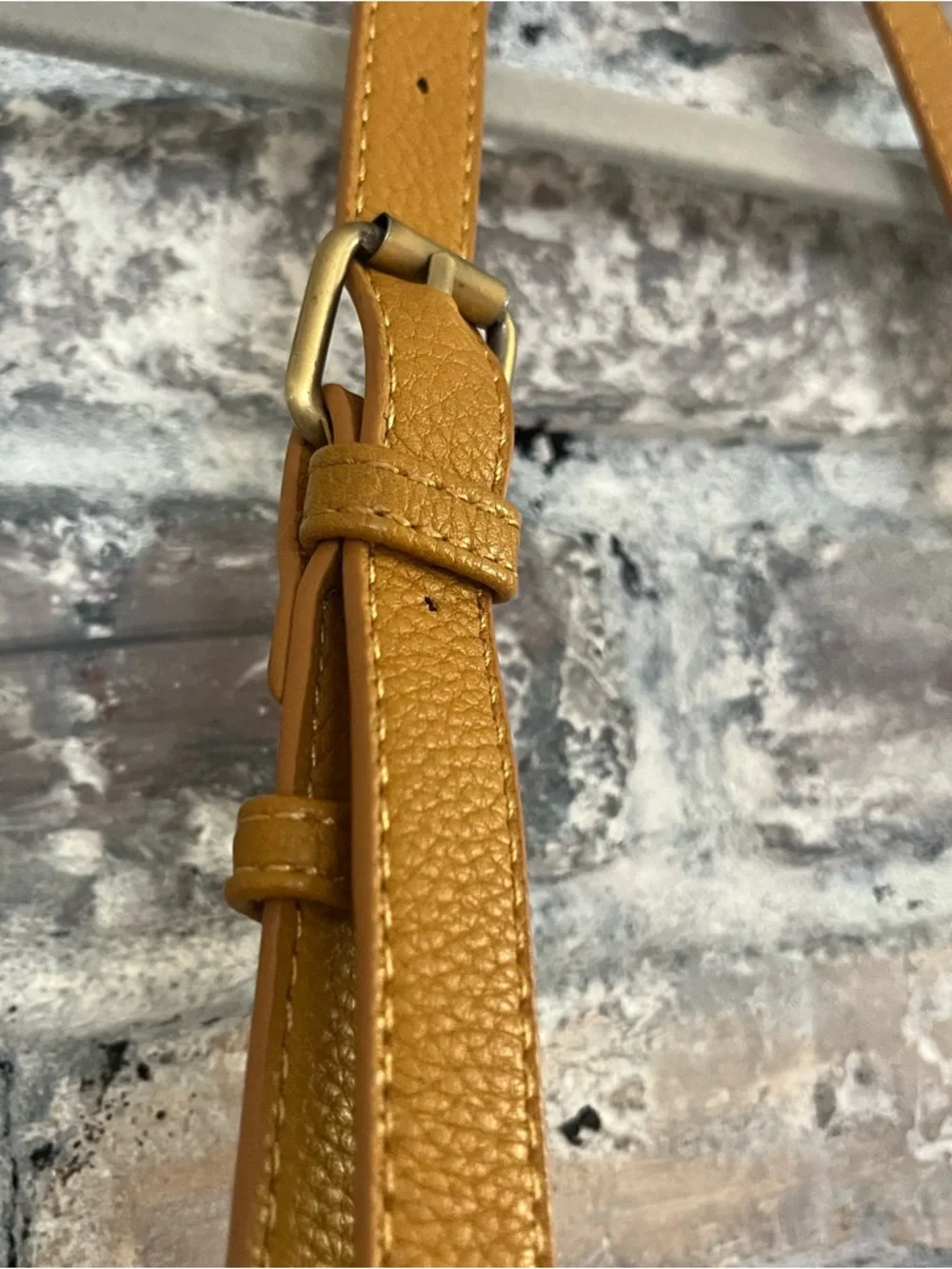 Nice things Paloma S 2-Tone Mustard and Green Crossbody Bag Adjustable Strap New - Picture 8 of 13